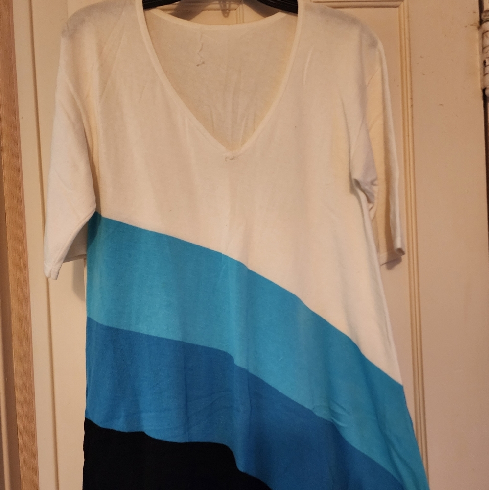 INC Asymmetrical XL Short Sleeve Sweater
